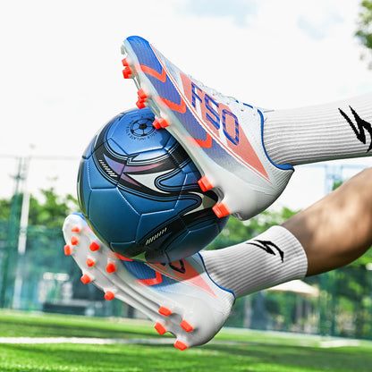 Chaussures de football AG/FG de style nouveau, crampons stables en TPU longs, unisexe, pour terrain de gazon extérieur, matchs et entraînements de football