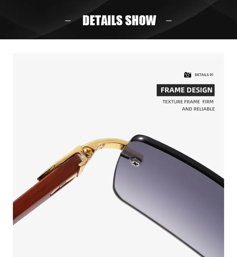 2025 New Frameless Fashion Sunglasses for Unisex Vacation Casual Driving Sun Shades Classic Outdoor Vacation Riding Sun Glasses