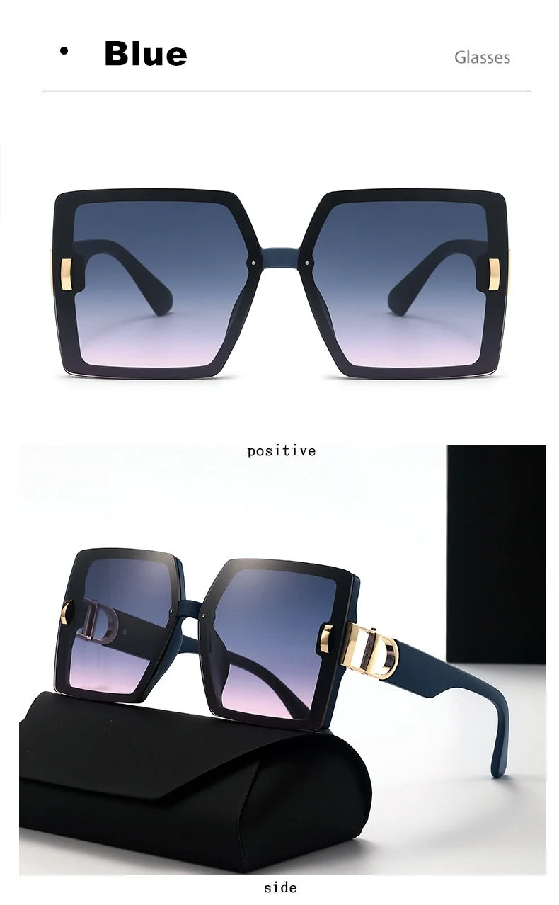 2025 new high-end large frame D-mill sunglasses for women(DS-25022)