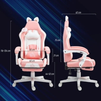 Gaming chairs, office chairs, desk chairs, and swivel chairs. Made with breathable fabric, equipped with 360° swivel casters and seats for easy movement, and featuring soft and comfortable cushions.