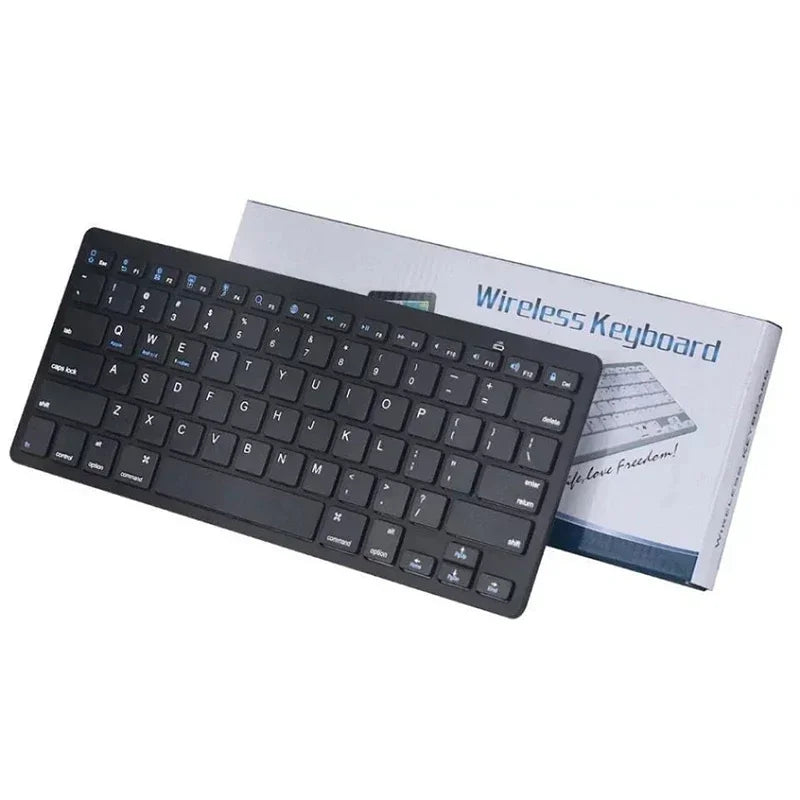 Mini Bluetooth Wireless Keyboard - 78 Keys Portable for PC/Tablet/Smartphone, Compatible with iPad, Compact Design forOffice