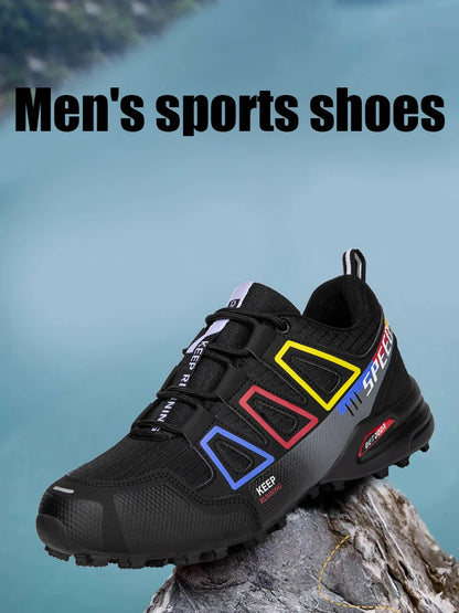 Zapatillas de ciclismo para hombre, calzado outdoor de montaña y cross-country, antideslizante y resistente al desgaste, para entrenamiento de ciclismo y senderismo
