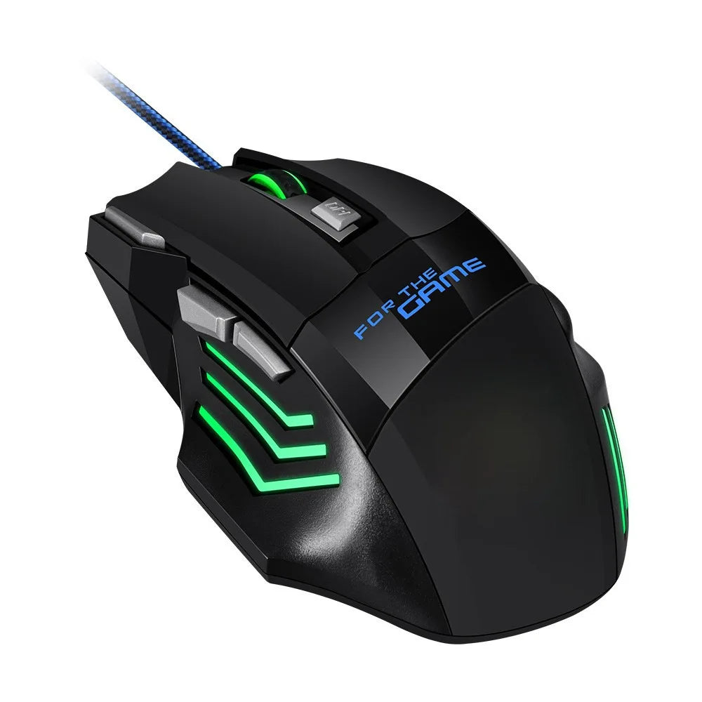 1 PC New Hyperspeed USB Gaming Mouse RGB Backlit Ergonomic Gaming Mice 7D Esports Wired Mouse for Laptop PC Gamer