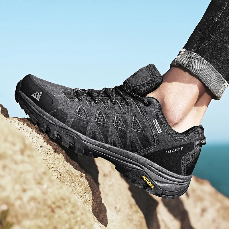 HIKEUP Scarpe outdoor da uomo per escursionismo, sport e tempo libero, scarponcini da trekking in montagna e campeggio, sneaker antiscivolo e resistenti all’usura