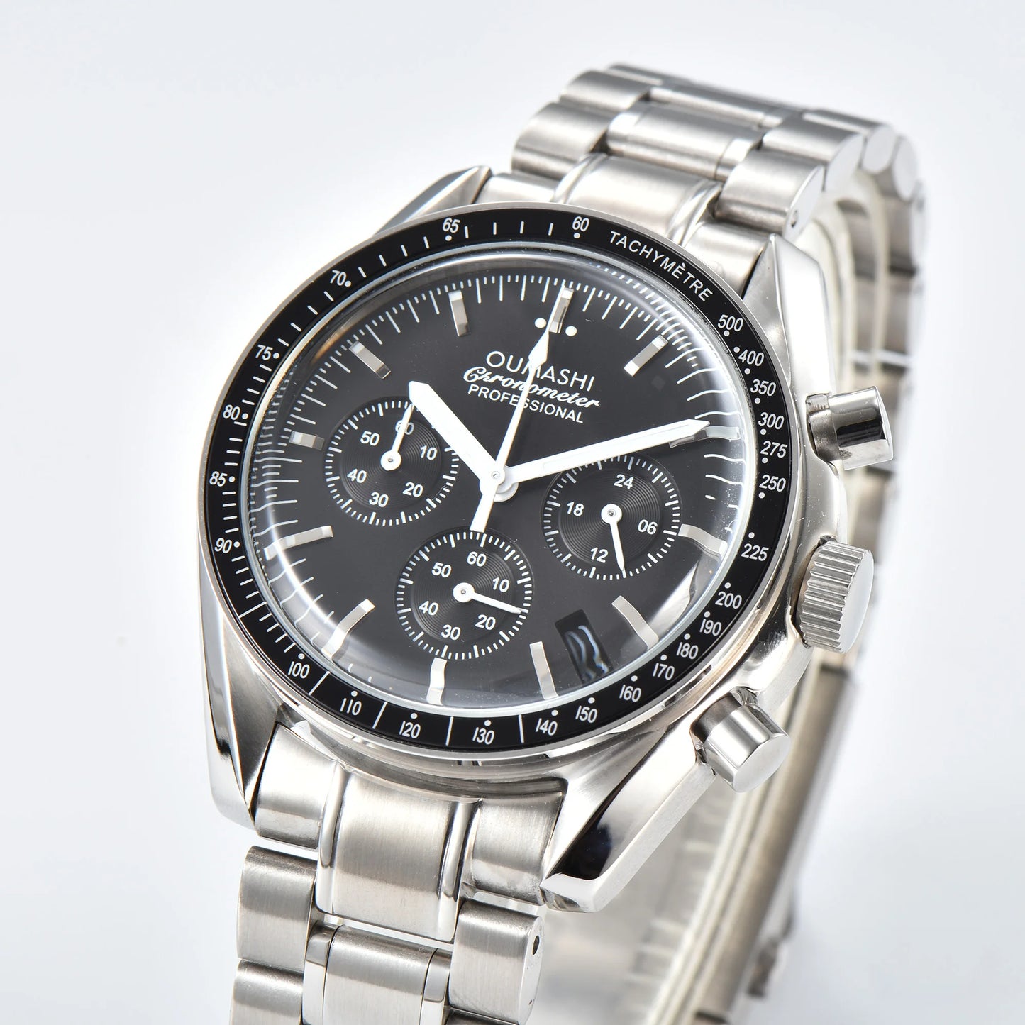 Moons Men's Watch for Man Fashion Quartz Watch Waterproof Chronograph AR Sapphire Glass