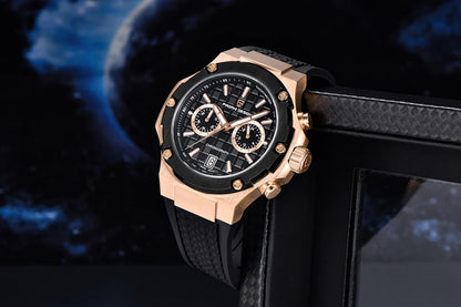 Relojes de cuarzo para hombre PAGANI DESIGN: cronógrafo deportivo de lujo, hermético, con agujas luminiscentes y cristal de zafiro con tratamiento antirreflectante