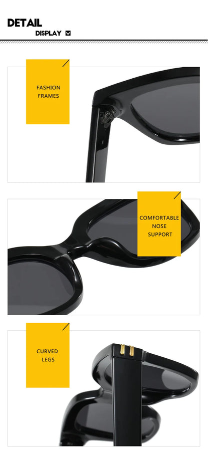 Square Oversized Sunglasses 2025 Trendy Premium UV Blocking Driving Sun Glasses for Men Women personality Unisex Eyewear Shades