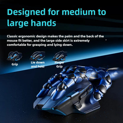 G2 Wired Gaming Mouse 12800DPI Ergonomics RGB Lighting Effect 1000Hz 7000FPS 9 Keys Macro Programming Mouse for Laptops Desktop