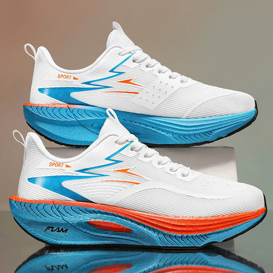 Men Running Shoes Marathon Sports Air Cushion Carbon Board Breathable Lightweight Comfortable Women Outdoor Athletic Sneakers