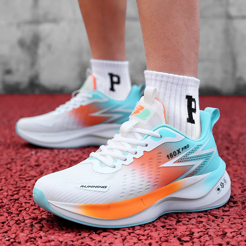 Running Shoes Speciality Marathon Men Sports Breathable Lightweight Carbon Board Women's Comfortable Athletic Nonskid Sneakers