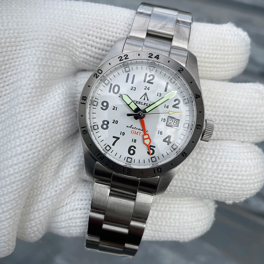 STEELFLIER Official SF792 GMT Mechanical Wristwatch NH34 Movement Super BGW9 C3 Luminous 200M Waterproof Men's Luxury Dive Watch