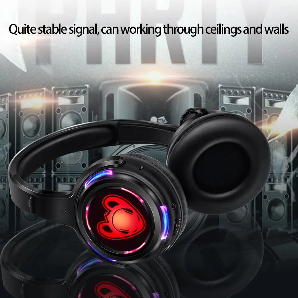 Silent Disco Wireless Headphones and RF LED LOGO Headset For DJ Music Pary Club Headphones only