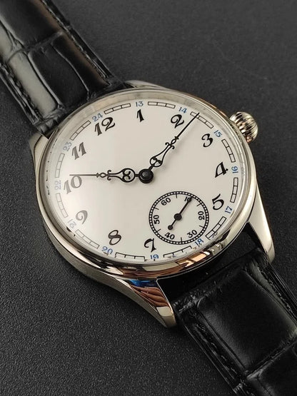 Men's Manual Mechanical Watch Roasted Blue Pin Seagull ST3621 Vintage Business Men's Waterproof Genuine Leather Watch