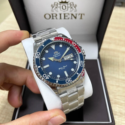 Orient Automatic Diver Watch Men 200M Waterproof Multi-Color Dial Stainless Steel Wristwatch
