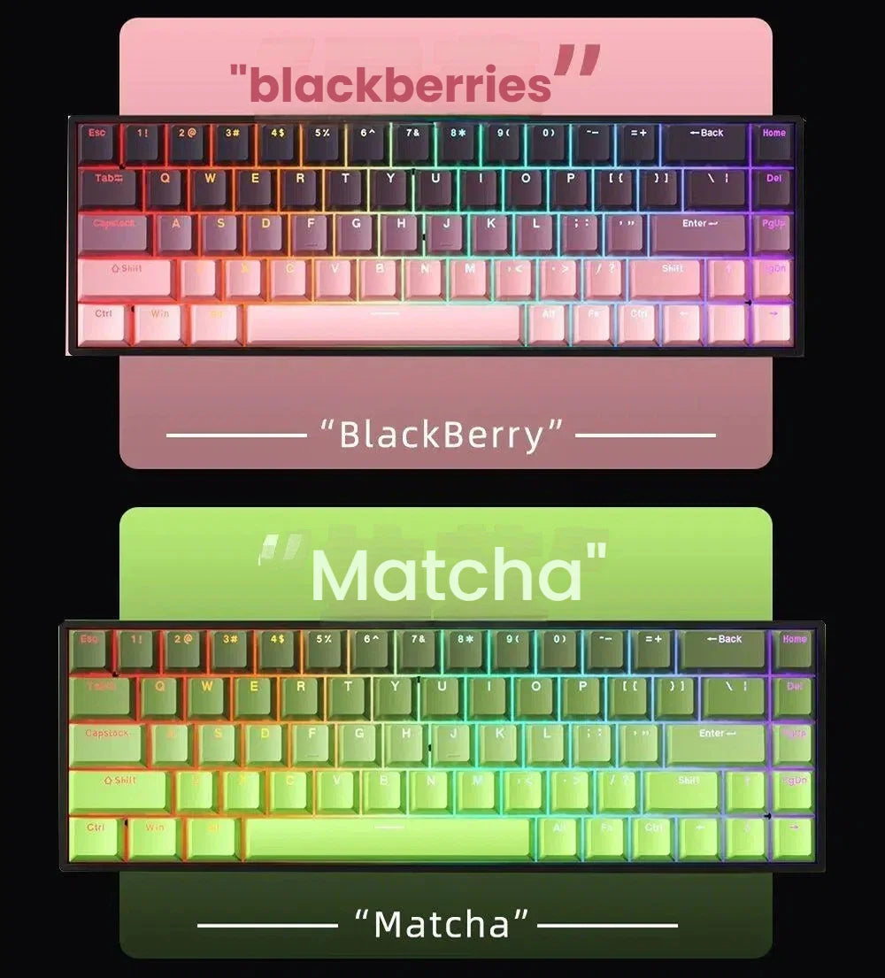 K61 kabelgebundene tragbare mechanische Tastatur, Phantom RGB farbenfroh, Reaktionsgeschwindigkeit auf Gaming-Niveau, ergonomisches Design, für Gaming und Büro geeignet