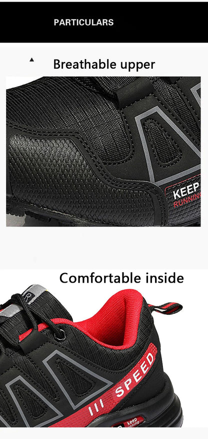 Zapatillas de senderismo para hombre, de exterior, con suela de goma antideslizante, tácticas de entrenamiento, ligeras y cómodas para senderismo, viajes y deporte