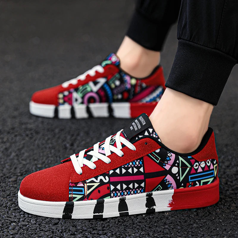 YRZL Skateboard Shoes Men Canvas Sneakers Casual Breathable Walking Shoes Lightweight Flat Shoes for Men Street Trend Sport Shoe