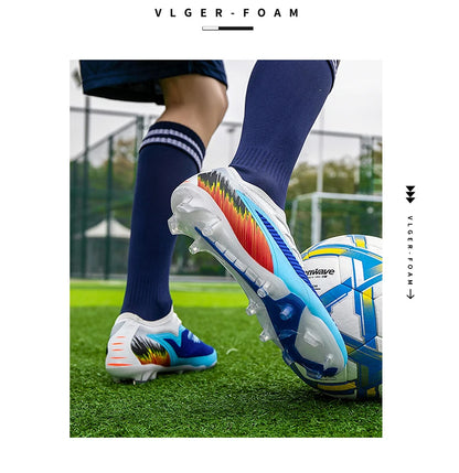 Botas de fútbol para hombre, nuevas, para partido y entrenamiento, calzado de fútbol antideslizante con tacos largos FG, ultraligeras, para exterior, zapatillas, dropshipping