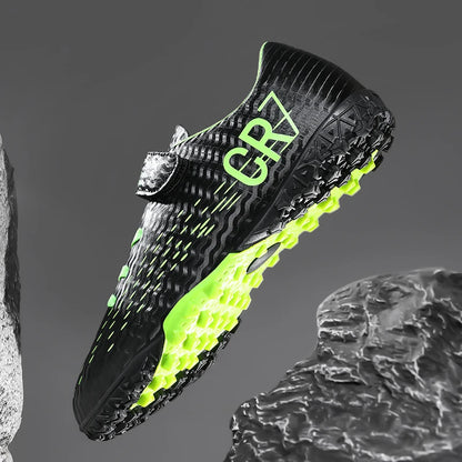 Nouvelles chaussures de football montantes à crampons longs pour adolescents et étudiants, adaptées aux garçons et aux filles, élégantes, durables et tendance