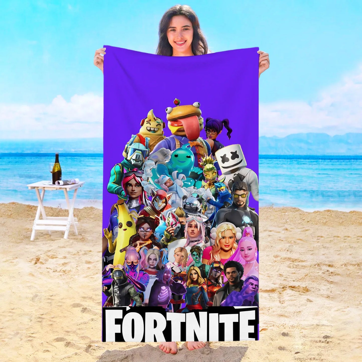 Game F-Fortnites Beach Towel Hotel Towels Bathroom Sauna Spa Playa Travel Swimming Pool For Home Baby Bath Microfiber Gym Shower