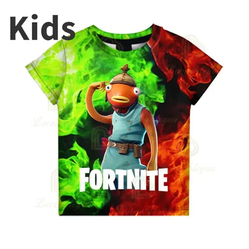 T-shirt 3D Red Jade Fortnite Anime Battle Royale per uomo, donna e bambini - T-shirt Pelly, regalo di compleanno per ragazze e ragazzi