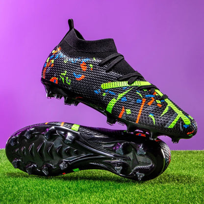 Nouvelles chaussures de football pour hommes, chaussures d'entraînement professionnelles, chaussures de football, baskets de match, chaussures de sport pour l'extérieur sur gazon, antidérapantes, ultralégères, unisexes