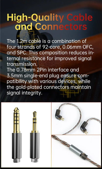 ARTTI T10&R1&R2 In-Ear HiFi Earphones Wired IEMs Monitors 14.2mm Planar Driver Textured Bass 0.78mm 2pin & 3.5MM/4.4MM Connector