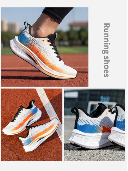 Baasploa Men Running Shoes Professional Training Women Carbon Plate Mesh Breathable Sneakers Male Lightweight Unisex Sport Shoes