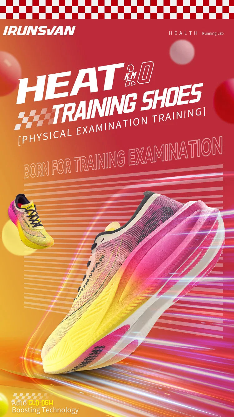 IRUNSVAN Men Running Shoes Breathable Sports Shoe Lightweight Marathon Carbon plate Sneaker Casual Comfortable Athletic Training