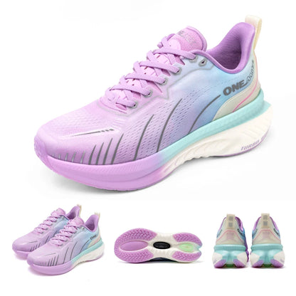 Zapatillas de running ONEMIX White Road para hombre con amortiguación de aire, deportivas de exterior, zapatillas de entrenamiento masculinas de verano para jogging, calzado para mujer