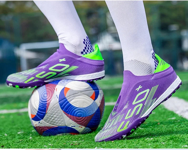 Nouvelles chaussures de football pour hommes, crampons, baskets légères de haute qualité, pour l'entraînement sur gazon, bottes de football très vendues, antidérapantes, mi-hautes, pour l'extérieur.