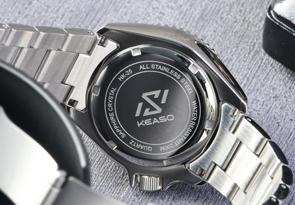 KEASO Top Men's Dive Watch C3 Super Luminous 316L Solid Steel 20Bar Waterproof Sapphire Mirror MIYOTA 2035 Quartz Movement Watch