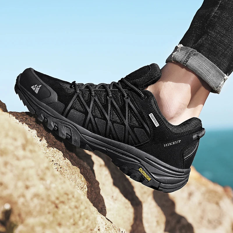 HIKEUP Scarpe outdoor da uomo per escursionismo, sport e tempo libero, scarponcini da trekking in montagna e campeggio, sneaker antiscivolo e resistenti all’usura
