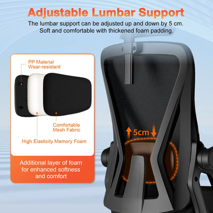 Office Chair Ergonomic Reclining 90°-135°,Desk chair with Lumbar Support,Computer chair Adjustable Headrest,living room chairs