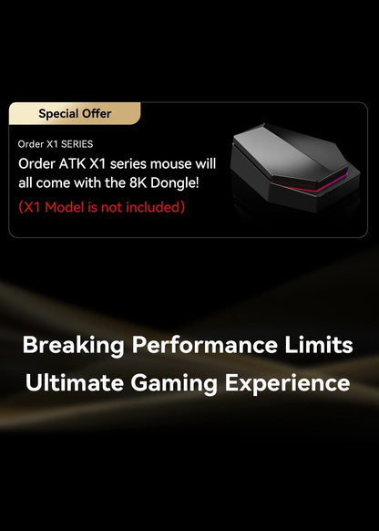 Brezžična Bluetooth miška ATK X1 Series Paw3950/Ultra 8k, lahka 49g, tri načini povezave, FPS gaming miška, darilo po meri