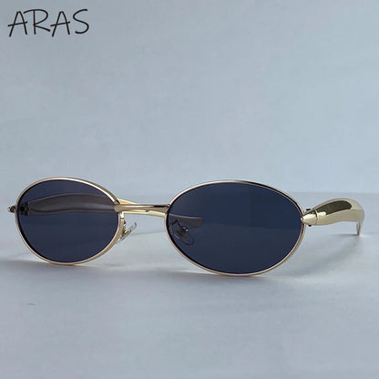 Sexy Small Oval Punk Sunglasses Women 2026 Luxury Vintage Steampunk Metal Frame Sun Glasses For Ladies Trendy Traveling Shades