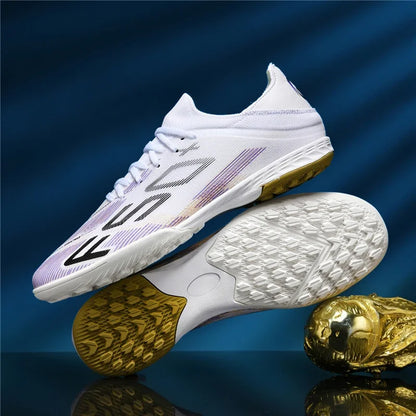 Nouvelles chaussures de football pour hommes, chaussures de match, crampons pour terrain en gazon, baskets de haute qualité, chaussures de futsal pour intérieur, chaussures montantes antidérapantes pour extérieur, meilleu