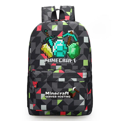 In Stock Minecraft Enderman Creeper Graphic Printed Backpack Large Capacity Lightweight Fashion Casual For Daily Travel Outdoor