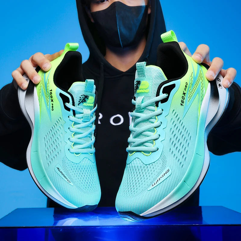 Running Shoes Speciality Marathon Men Sports Breathable Lightweight Carbon Board Women's Comfortable Athletic Nonskid Sneakers