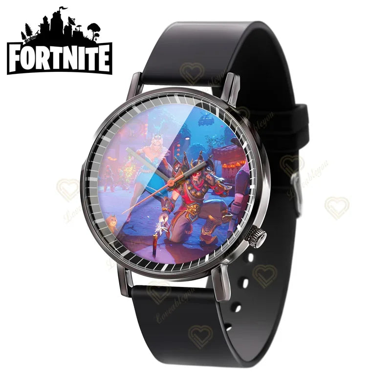 Wrist Watch F-Fortnited Cook Watch Trend Fashion Creative Quartz Student Watches Battle Game Figure Model Kids Birthday Gift