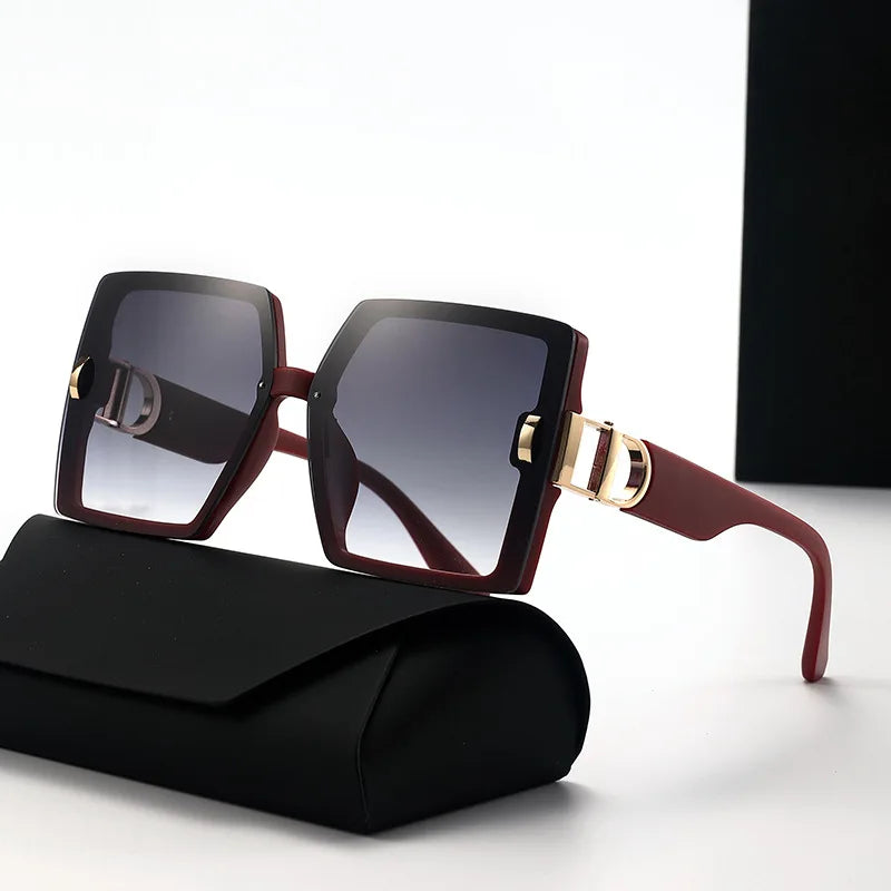 2025 new high-end large frame D-mill sunglasses for women(DS-25022)