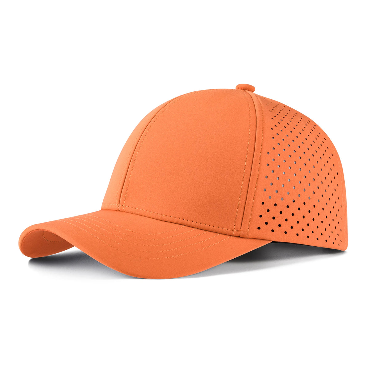 VOBOOM Boné de basebol para homem de secagem rápida, em malha cortada a laser, com aba curva e fecho de pressão, para corrida ao ar livre e viagens, preto