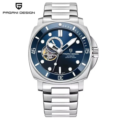 PAGANI DESIGN 2026 Original 43MM Men's Automatic Mechanical Watch NH39 200M Waterproof AR Sapphire Mirror Watches For Men
