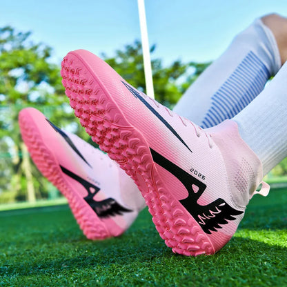 Chaussures de Football pour hommes et femmes, chaussures de sport en plein air, chaussettes ultralégères, antidérapantes, baskets de Futsal, nouvelle mode