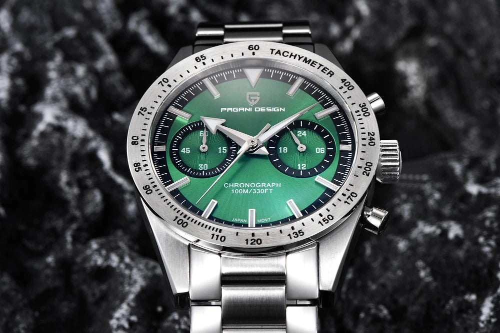2026 New PAGANI DESIGN Retro Mens Watches Moon Quartz Watch For Men Speed Sports Chronograph AR Sapphire VK64 Clock Reloj Hombre