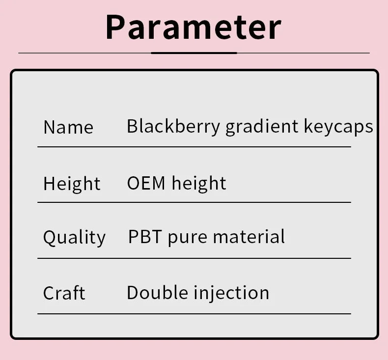 Black Pink Gradient Keycaps For Cherry MX Switch Mechanical Keyboard OEM Profile PBT Keycap Backlit RGB Gamer ISO Layout Key Cap