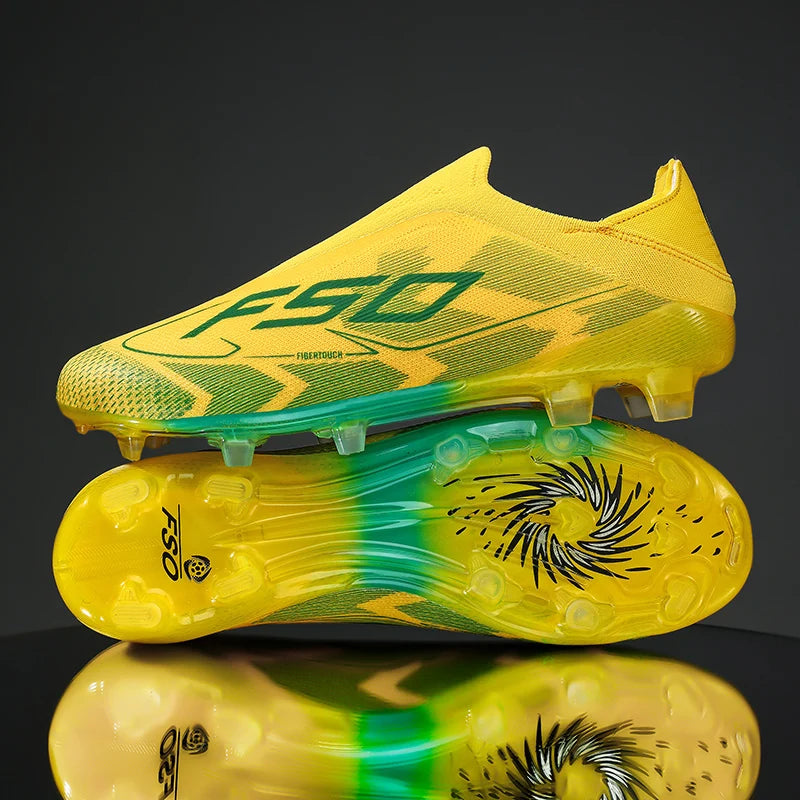 Nouvelles chaussures de football pour hommes, crampons mi-montants de haute qualité, légères, antidérapantes, pour l'extérieur et l'entraînement sur gazon, modèle très vendu
