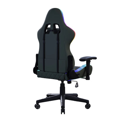 Fangange Gaming Chair with Massage Function, Adjustable backrest,Computer Chair,with ambient light,Lumbar Cushion, Pillow,150 KG