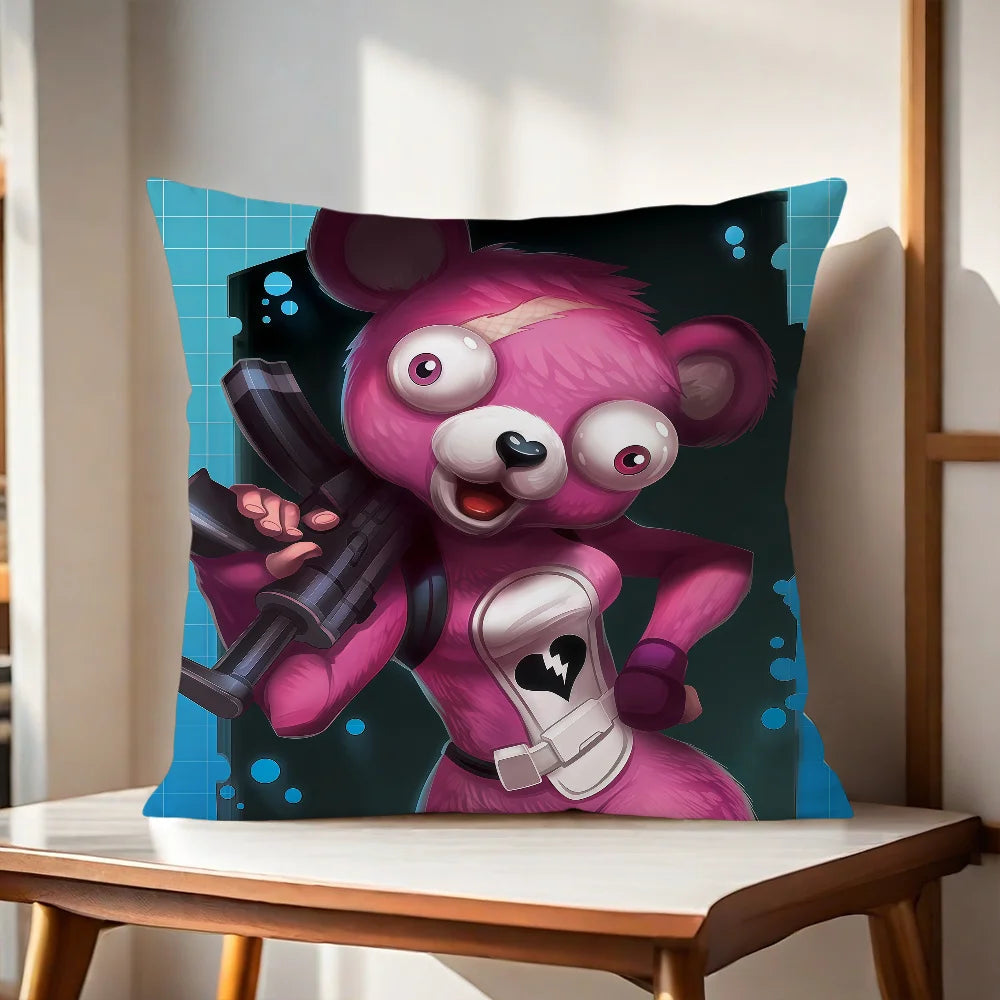 F-FORTNITE Cuddle Team Leader cushion cover For Pillow Printing Sofa Decoration Home CarRoom Coffee Shop Office NordicSimplicity