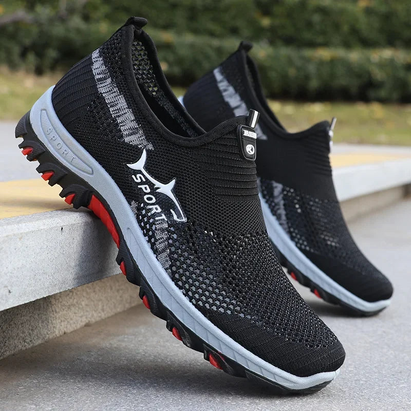 Letnie sneakersy męskie – sportowe buty męskie z siateczki, oddychające buty sportowe z płótna, lekkie sneakersy, tanie buty, wyprzedaż